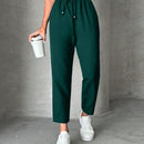 Pantalones petite con cordon, bolsillos en diagonal
