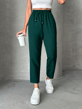 Pantalones petite con cordon, bolsillos en diagonal