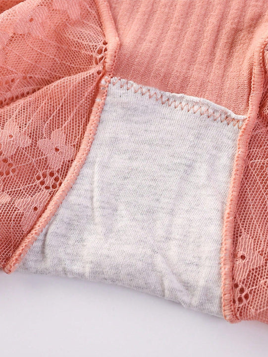 3 piezas pantis de cintura alta con encaje y control de barriga, bragas sexy levanta pompis