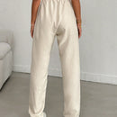 Pantalones de pierna ancha con cintura elastica para mujeres