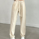 Pantalones de pierna ancha con cintura elastica para mujeres