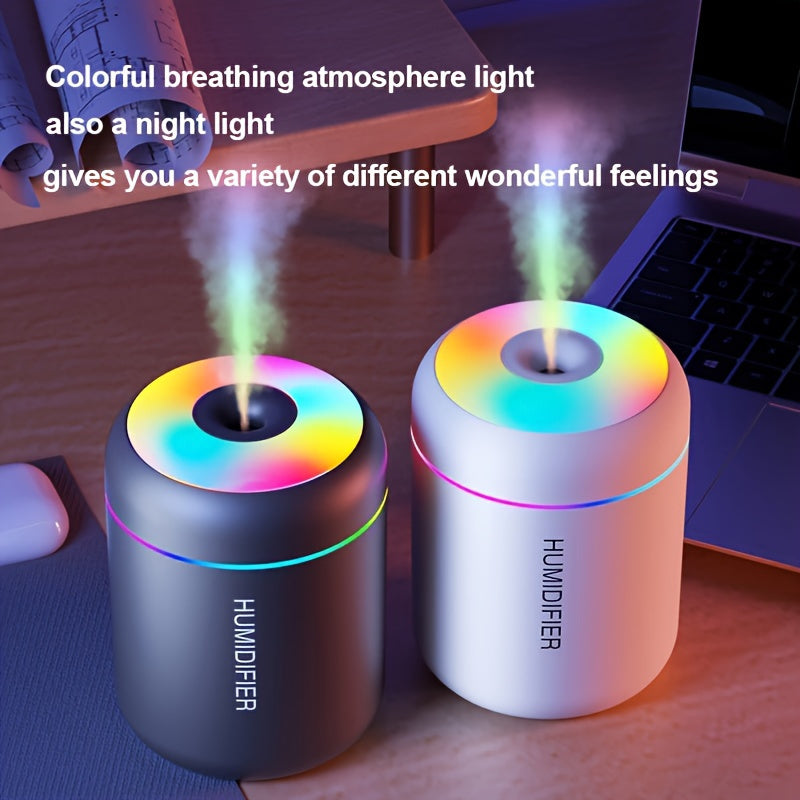 Difusor de Aromaterapia y Humidificador con Alimentación USB, Niebla Fría y Luz Nocturna - Perfecto para Dormitorio, Mejora el Estado de Ánimo y la Salud de las Plantas, Habitación, Refresca