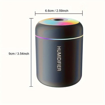 Difusor de Aromaterapia y Humidificador con Alimentación USB, Niebla Fría y Luz Nocturna - Perfecto para Dormitorio, Mejora el Estado de Ánimo y la Salud de las Plantas, Habitación, Refresca