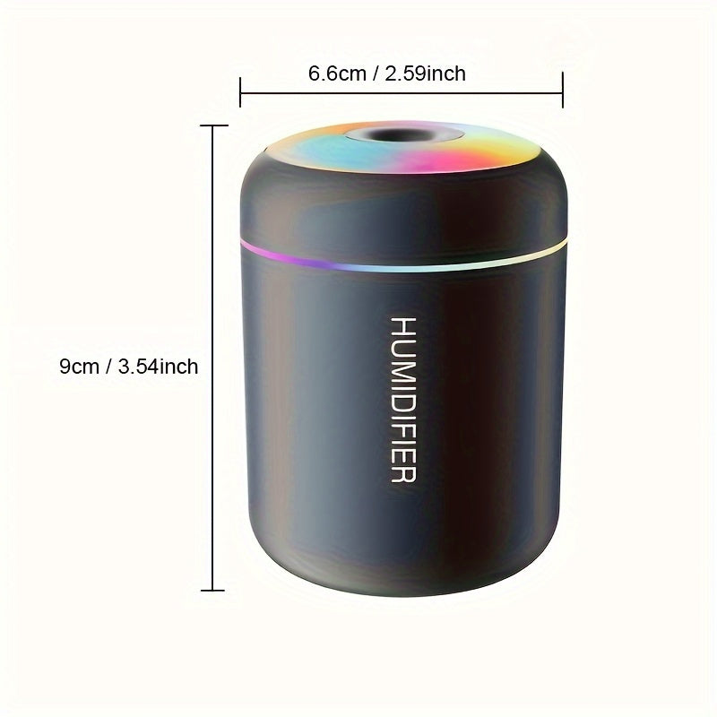 Difusor de Aromaterapia y Humidificador con Alimentación USB, Niebla Fría y Luz Nocturna - Perfecto para Dormitorio, Mejora el Estado de Ánimo y la Salud de las Plantas, Habitación, Refresca