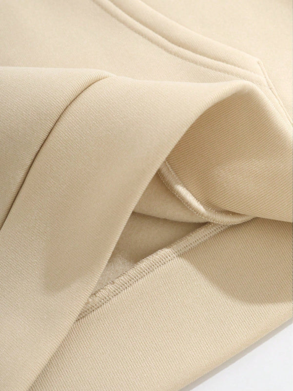 Lune sudadera con capucha informal para mujer con estampado de letra y pata de perro, para otono/invierno