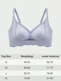 1 pieza sujetador inalambrico sin costuras con cierre delantero para mujeres con busto pequeno, con soporte de elevacion y de hueso lateral