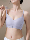 1 pieza sujetador inalambrico sin costuras con cierre delantero para mujeres con busto pequeno, con soporte de elevacion y de hueso lateral