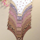 Paquete de 10 piezas bragas triangulares sexy de tela suave, transpirable y comoda con borde ondulado sin costuras para mujeres