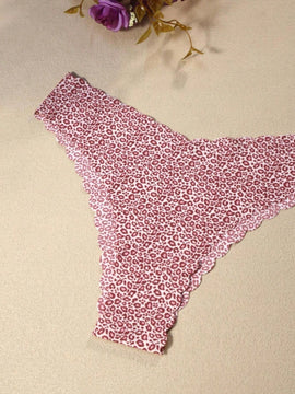 Paquete de 10 piezas bragas triangulares sexy de tela suave, transpirable y comoda con borde ondulado sin costuras para mujeres