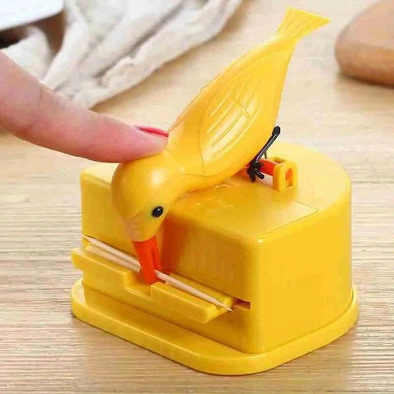 Dispensador de palillos de plástico para 1 persona - Porta palillos automático, no requiere electricidad, sin plumas, accesorio de decoración para cocina en casa