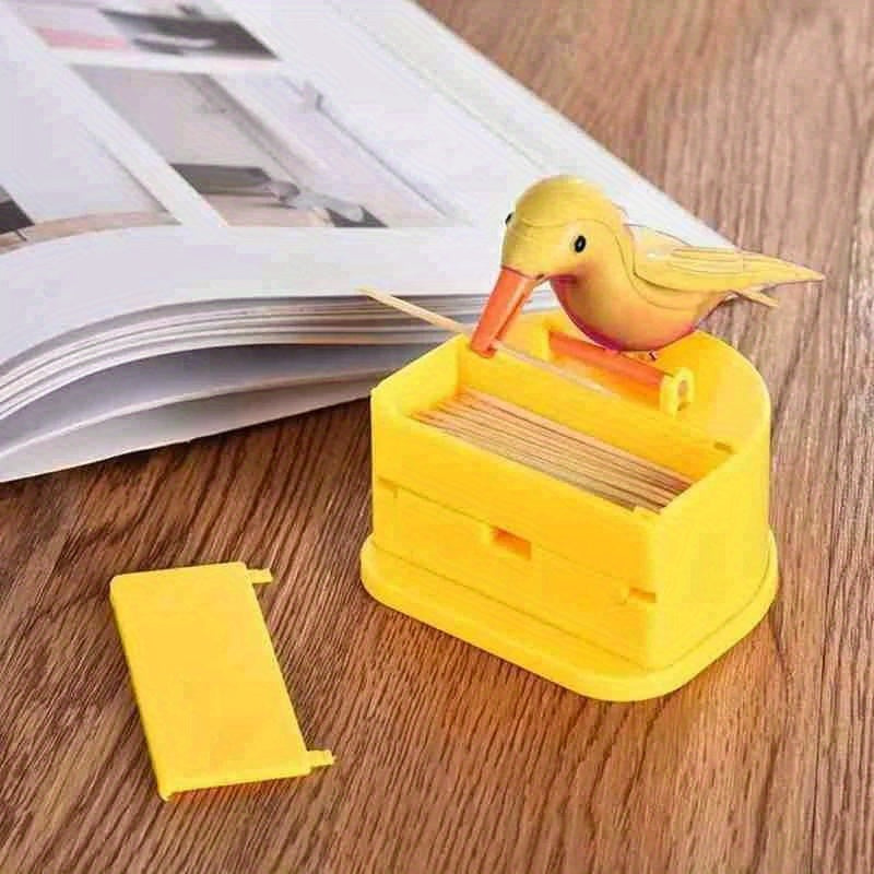 Dispensador de palillos de plástico para 1 persona - Porta palillos automático, no requiere electricidad, sin plumas, accesorio de decoración para cocina en casa