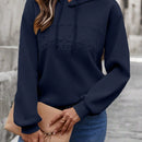 Lune sudadera con capucha casual y holgada para mujer con grafico de letra 3d