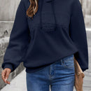 Lune sudadera con capucha casual y holgada para mujer con grafico de letra 3d