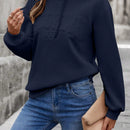 Lune sudadera con capucha casual y holgada para mujer con grafico de letra 3d