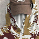 Muchic sudadera con capucha con estampado de leopardo minimalista informal, impreso en toda la prenda, otono invierno