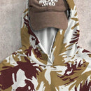 Muchic sudadera con capucha con estampado de leopardo minimalista informal, impreso en toda la prenda, otono invierno