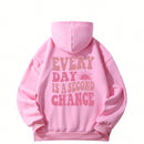 Sudadera con capucha de mujer, nueva para otono-invierno 2024, con estampado de letras, de corte holgado, de manga larga, calida y gruesa, con estilo y tendencia para capas