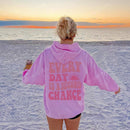 Sudadera con capucha de mujer, nueva para otono-invierno 2024, con estampado de letras, de corte holgado, de manga larga, calida y gruesa, con estilo y tendencia para capas