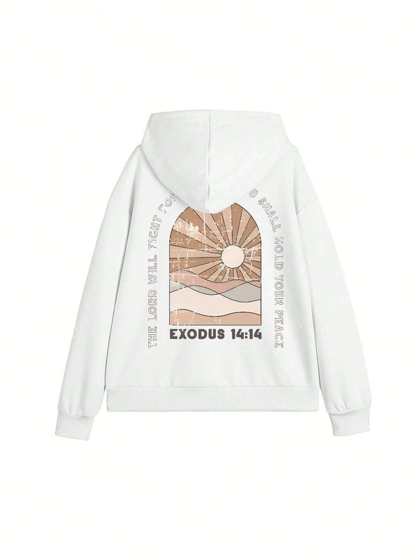 Nuevo sueter con capucha informal y suelto con estampado de sol para mujer, invierno 2024. nuestro sueter con capucha para mujer combina un diseno elegante con telas suaves para actualizar tu guardarropa.