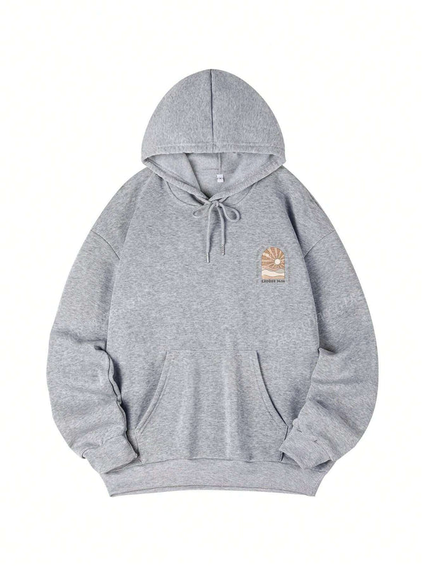 Nuevo sueter con capucha informal y suelto con estampado de sol para mujer, invierno 2024. nuestro sueter con capucha para mujer combina un diseno elegante con telas suaves para actualizar tu guardarropa.