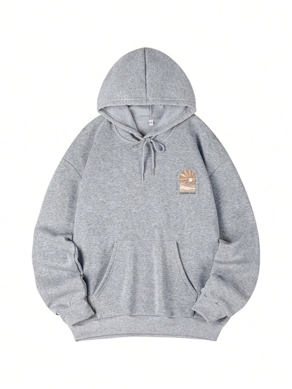 Nuevo sueter con capucha informal y suelto con estampado de sol para mujer, invierno 2024. nuestro sueter con capucha para mujer combina un diseno elegante con telas suaves para actualizar tu guardarropa.