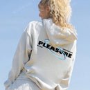Sudadera casual de mujer nueva para invierno 2024 con estampado de eslogan, bolsillo tipo canguro y cordon, combinando moda y funcion: una sudadera de mujer adecuada para usar en capas, hacer ejercicio o relajacion casual