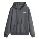 Sudadera casual de mujer nueva para invierno 2024 con estampado de eslogan, bolsillo tipo canguro y cordon, combinando moda y funcion: una sudadera de mujer adecuada para usar en capas, hacer ejercicio o relajacion casual