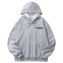 Sudadera casual de mujer nueva para invierno 2024 con estampado de eslogan, bolsillo tipo canguro y cordon, combinando moda y funcion: una sudadera de mujer adecuada para usar en capas, hacer ejercicio o relajacion casual