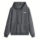 Sudadera casual de mujer nueva para invierno 2024 con estampado de eslogan, bolsillo tipo canguro y cordon, combinando moda y funcion: una sudadera de mujer adecuada para usar en capas, hacer ejercicio o relajacion casual