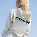 Sudadera casual de mujer nueva para invierno 2024 con estampado de eslogan, bolsillo tipo canguro y cordon, combinando moda y funcion: una sudadera de mujer adecuada para usar en capas, hacer ejercicio o relajacion casual