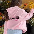 Sudadera casual de mujer nueva para invierno 2024 con estampado de eslogan, bolsillo tipo canguro y cordon, combinando moda y funcion: una sudadera de mujer adecuada para usar en capas, hacer ejercicio o relajacion casual
