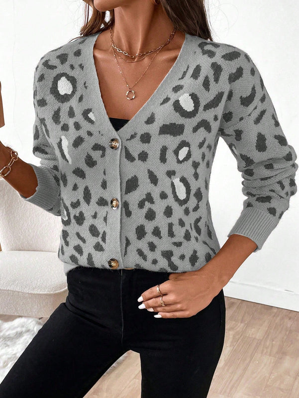 Essnce cardigan de manga larga con botones para mujer, diseno minimalista para uso diario
