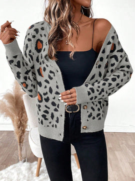Essnce cardigan de manga larga con botones para mujer, diseno minimalista para uso diario