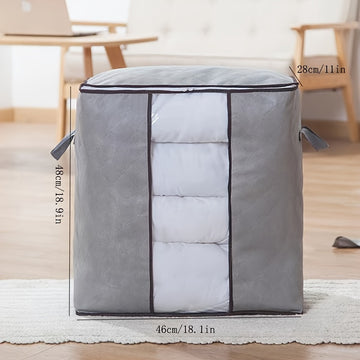 Bolsa de almacenamiento para viajes, práctica bolsa protectora para ropa, 1 pieza extra grande en gris, bolsa para edredones y cobijas, resistente, organizador plegable con cierre de cremallera, para guardar debajo de la cama o en el armario, fabricada e