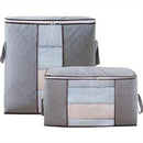 Bolsa de almacenamiento para viajes, práctica bolsa protectora para ropa, 1 pieza extra grande en gris, bolsa para edredones y cobijas, resistente, organizador plegable con cierre de cremallera, para guardar debajo de la cama o en el armario, fabricada e