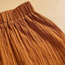 Essnce pantalones casuales de pernera ancha de 7/8 con textura y cintura anudada de unicolor para mujer