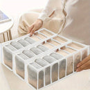 Caja Organizadora de Ropa Interior y Calcetines de 7 Compartimentos para Ahorrar Espacio - Solución de Almacenamiento Multifuncional para Cajones, Adecuada para el Hogar, Dormitorio, Residencia Universitaria