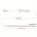 Tira de Luz Flexibles para Máquina de Coser, 0.3m/0.5m con Interruptor Táctil LED, Kit de Luz de Trabajo para Costura, Alimentado por USB DC5V, con Etiqueta Adhesiva, Adecuado para Todas las Máquinas de Coser, Fuente de Luz Integrada, Sin Batería Necesar