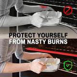 4pcs Protectores de Rejilla de Horno de Silicona - Tiras de Aislamiento Térmico Ajustables, Protectores de Seguridad Anti-Escaldaduras para Uso en Cocina