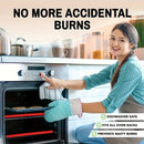 4pcs Protectores de Rejilla de Horno de Silicona - Tiras de Aislamiento Térmico Ajustables, Protectores de Seguridad Anti-Escaldaduras para Uso en Cocina