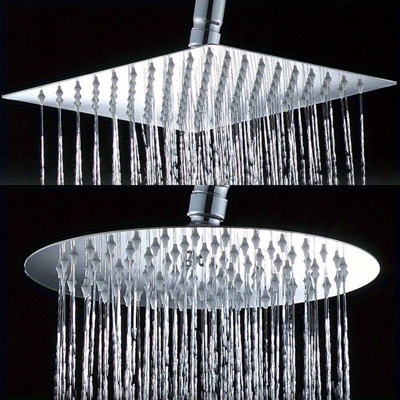 1 Cabezal de ducha ajustable de acero inoxidable - Ahorro de agua, montaje en pared, diseño moderno con varias opciones de aspersión para usuarios estándar, mejora del baño, acabado metálico elegante, construcción duradera