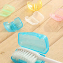 Juego de 5 porta cepillos de dientes portátil, no eléctrico, soporte de pie, caja organizadora para baño y viaje, suministros de baño en plástico duradero