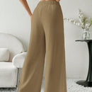 Modely pantalones casuales estilo minimalista de unicolor con patchwork para uso diario para mujeres