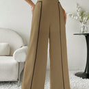 Modely pantalones casuales estilo minimalista de unicolor con patchwork para uso diario para mujeres