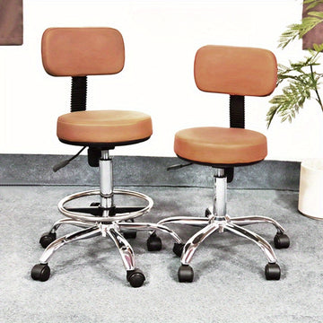 Silla de oficina ergonómica de 1 pieza - Diseño cómodo, sin sedentarismo, levantable y rotativo, con botón de empuje, estructura de plástico duradera, ideal para uso de computadora en casa en el salón o estudio, silla de oficina