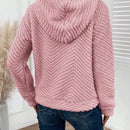 Lune sudadera fuzzy rosa superabrigada para mujer