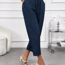 Emery rose pantalones casuales de unicolor con bolsillos y decoracion de botones, de estilo simple, para uso diario