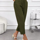 Emery rose pantalones casuales de unicolor con bolsillos y decoracion de botones, de estilo simple, para uso diario
