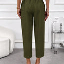 Emery rose pantalones casuales de unicolor con bolsillos y decoracion de botones, de estilo simple, para uso diario