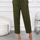 Emery rose pantalones casuales de unicolor con bolsillos y decoracion de botones, de estilo simple, para uso diario